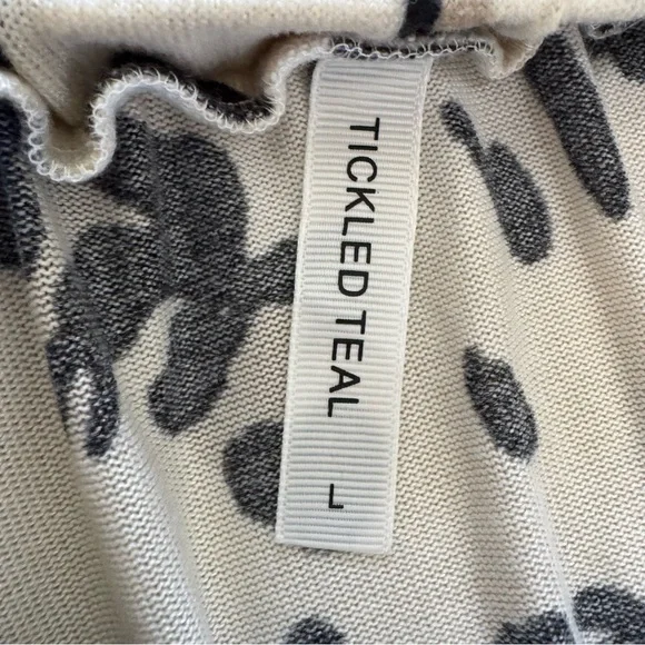 Tickled Teal Leopard Tiered Midi Skirt Size L EUC - Picture 4 of 7